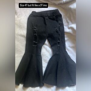 Small Shop Black Jean Bell Bottoms